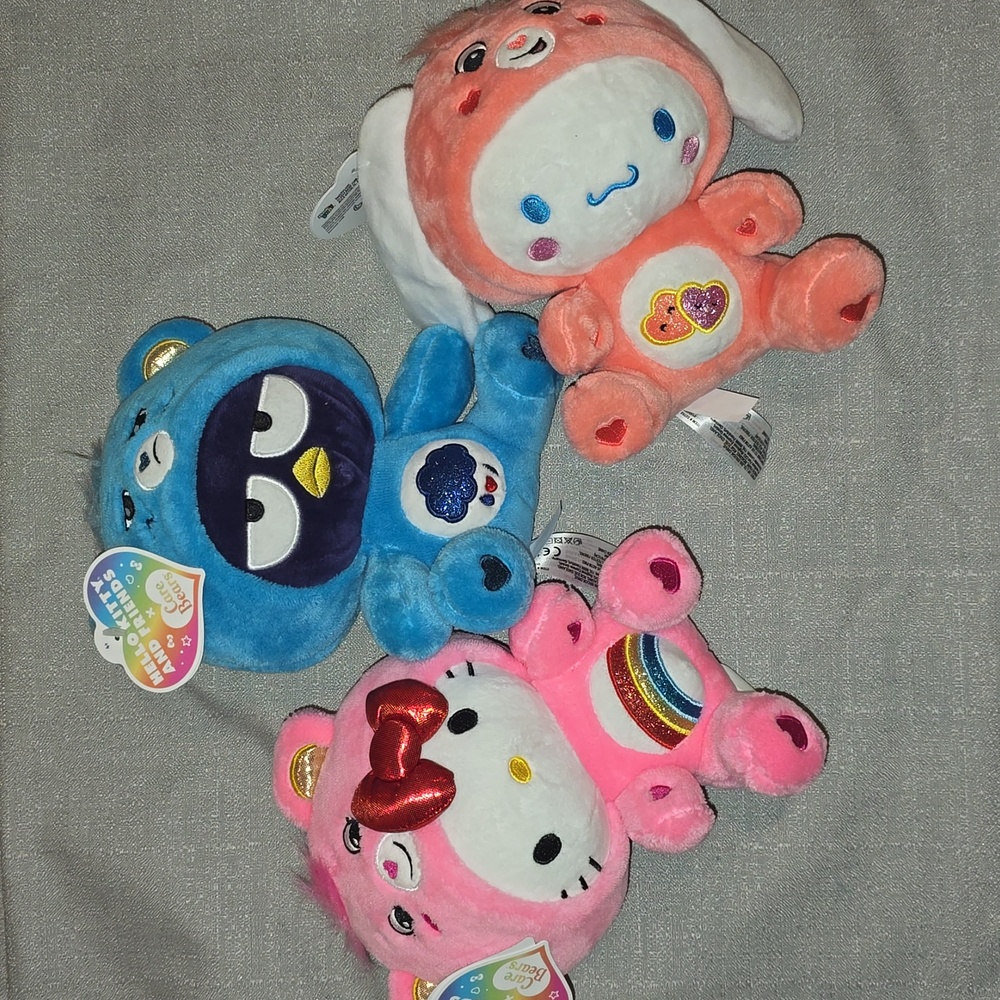 Hello Kitty and Friends CareBear Set Badtz-Maru Cinnamoroll Plush
